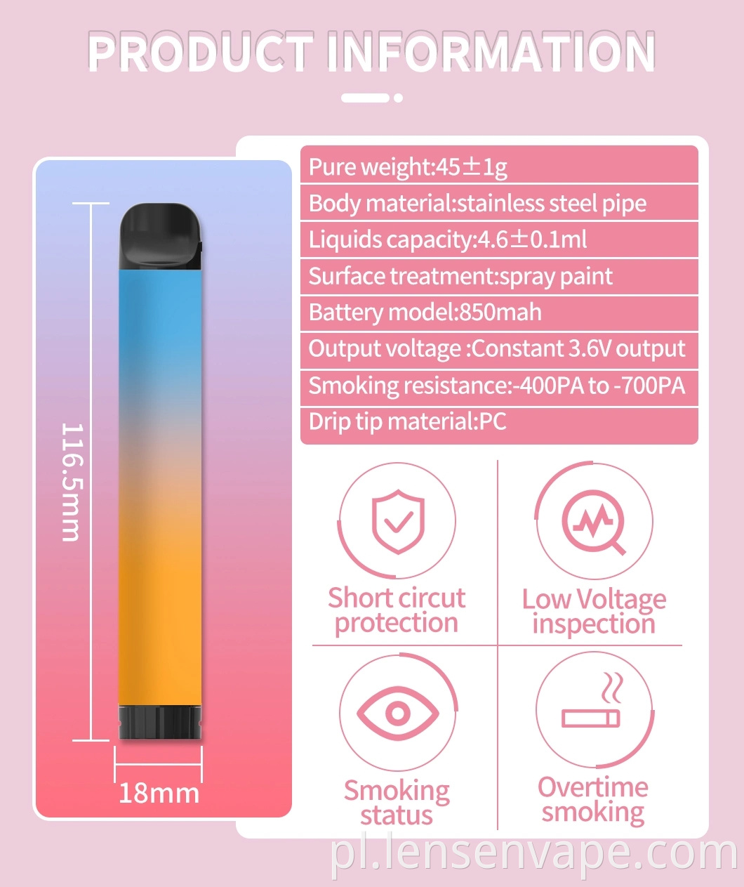 Customized-4-6ml-Fruit-Flavor-Best-E-Liquid-850mAh-Battery-Bulk-Price-Factory-OEM-Gradient-Electronic-Cigarette.B